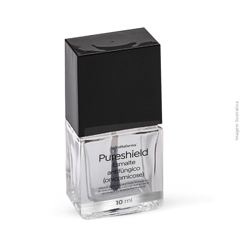 Esmalte Pureshield Antifúngico (Onicomicose) 10ml (Auxilia no tratamento da micose de unha nas mãos e pés.)