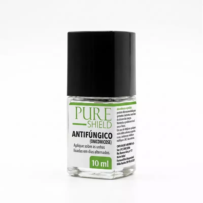 Esmalte Pureshield Antifúngico (Onicomicose) 10ml (Auxilia no tratamento da micose de unha nas mãos e pés.)